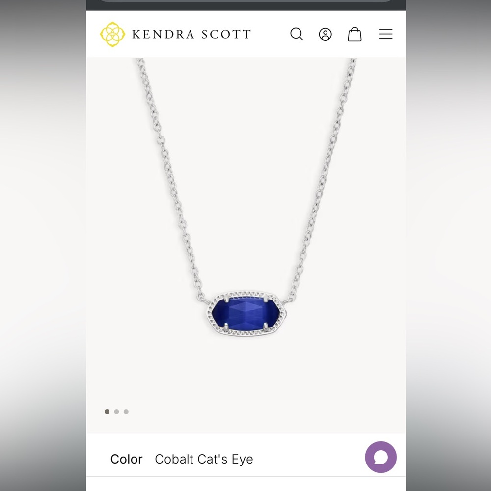 NWOT Kendra Scott Blue Pendant Necklace